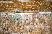 Bagan Myanmar. Paintings of the circumambulatory corridor of the Sulamani temple.